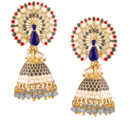 BDIVA 18K Gold Plated Classic Jhumkas-image-36