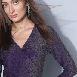 Vero Moda Purple Textured Crop Top-image-21