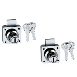 Harrison 50 mm Chrome Zinc 6 Lever Furniture Lock with 2 Keys Each, MPL-0657-PK02 (Pack of 2 Pcs)-16