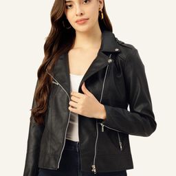 Leather Retail Women Biker Jacket-55