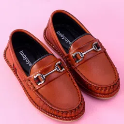 Babyoye Slip on Style Formal Shoes - Brown-picture-22