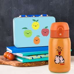 Cello Junior Hot & Cold Stainless Steel Kids Water Bottle Orange- 275 ml-image-43