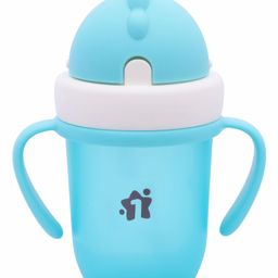 1st Step BPA Free Polypropylene Soft Straw Sipper With Twin Handles Blue - 210 ml-22