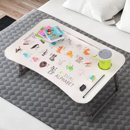 Alphabet Theme  Multipurpose Foldable Study Table - White-33
