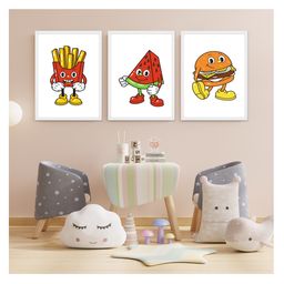 Outfit Collections Modern Art Kids Painting For Wall Décor - Cute art for kids room-image-92