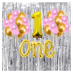 Funcart 1st Birthday Girl Balloon Decoration Multicolor - Pack of 26-11