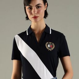 Tommy Hilfiger Women Colourblocked Polo Collar T-shirt-picture-33
