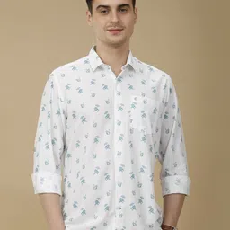 CAVALLO by Linen Club Contemporary Slim Fit Conversational Printed Casual Shirt-picture-6