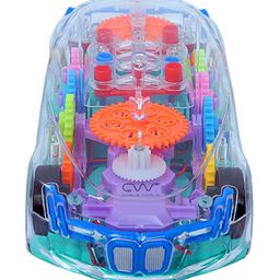 YAMAMA 360 Degrees Rotating Transparent Concept Racing Car With Music & 3D Flashing Lights - Multicolor image 3