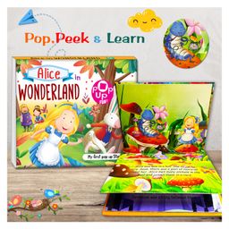 hellofriend books Alice In Wonder Land - My First Pop-Up Story Books with Fun and Colorful for Kids, Children and Toddlers - Language-English image 4