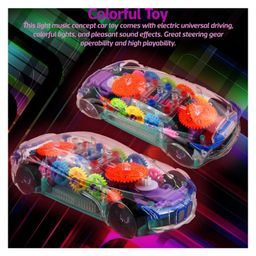 YAMAMA 360 Degrees Rotating Transparent Concept Racing Car With Music & 3D Flashing Lights - Multicolor image 5