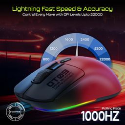 Archer Tech Lab Quest Wireless Gaming Mouse | Multi-Mode Connectivity 2.4Ghz, Bluetooth 5.1 Wired, 6 DPI Settings, 8 Mode RGB Lighting, Ergonomic Design |7 Keys, for Windows image 5