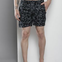 The Indian Garage Co Men Olive Green & Black Set of 2 Cotton Boxers-image-50