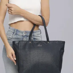 Lavie Malgana Navy Textured Medium Tote Handbag-22