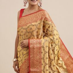 ISHIKA FAB Women Woven Design Zari Banarasi Saree-image-102