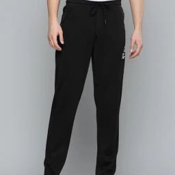 ALCIS Black Slim Fit Printed Sports Trackpants-image-83