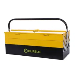 Durelo D33-17-5 Cantilever Metal Tool Box for Tools/Tool Kit Box for Home & Garage (Yellow Black) 17" 5 Tray-8