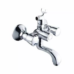 Hindware Contessa Neo Wall Mixer Tap Brass Chrome Finish Silver, F730018-image-16
