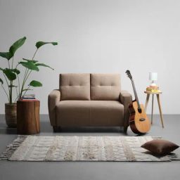 Sleepyhead Yolo Coco Brown Fabric 2 Seater Sofa-image-83