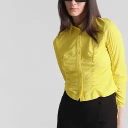 Only Yellow Regular Fit Shirt-image-97