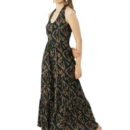 Moomaya Teal Printed Jumpsuit-image-34