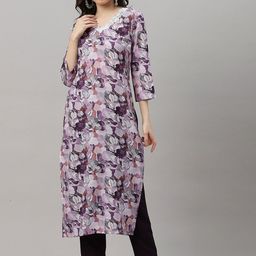 GoSriKi Women Floral Printed Regular Kurta with Trousers-52