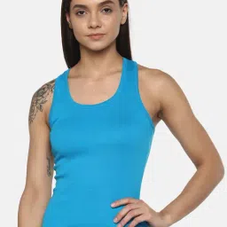 Leading Lady Sky Blue Cotton Non-Padded Camisole-image-53