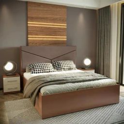 Godrej Interio Upmods Glory Engineered Wood Queen Box Bed - Brown, Delivery Condition - Knock Down-picture-9