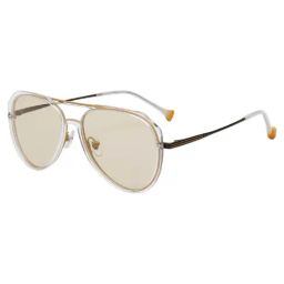 Ted Smith Brown UV Protection Aviator Unisex Sunglasses-picture-39