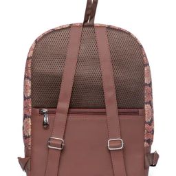 ZOUK Dome Daypack Brown Printed Mini Backpack image 3