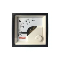 RS PRO Analogue Panel Ammeter 10  (Input, Scale)A AC, 45X45 mm, 1 % Moving Iron, 1862418-22