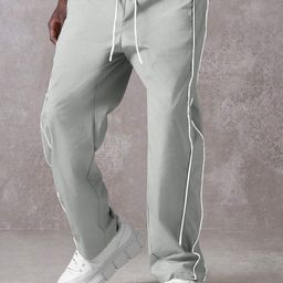 RAJOVATI Men Striped Mid Rise Track Pants-image-110