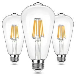 Homesake Transparent Glass 4-Watts E27 Led Amber Bulb - Set of 3-21