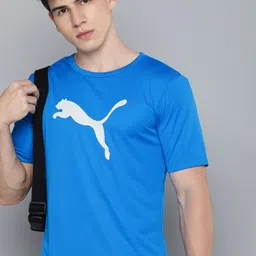 Puma Men Brand Logo Printed Dry Cell Slim Fit Sports T-shirt-image-62