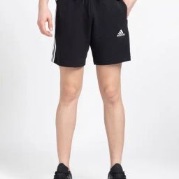 Adidas Black Regular Fit Striped Sports Shorts-picture-12