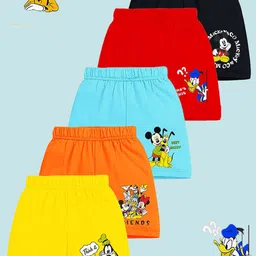 YK Disney Boys Humour and Comic Printed Mickey & Friends Shorts-54