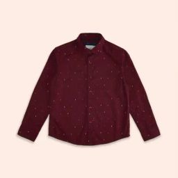 Pantaloons Junior Maroon Cotton Printed Full Sleeves Shirt-image-52