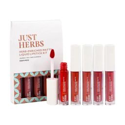 JUST HERBS Herb-Enriched Matte Liquid Lipstick Kit - Deeps + Reds-image-59