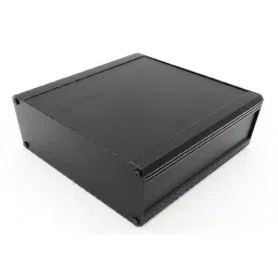 RS PRO Black Extruded Aluminium Heat Sink Case, IP40, Black Lid, 300 x 100 x 175 mm Model No 1881280-picture-4