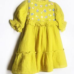 Cherry Crumble Embroidered A-Line Dress-image-81