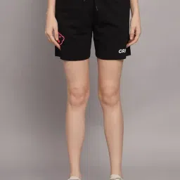 GRIFFEL Black Printed Shorts-image-3