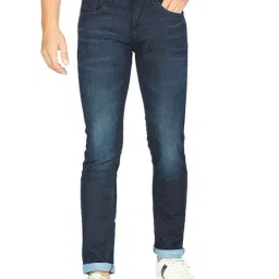 Lawman Pg3 Navy Blue Slim Fit Striped Jeans-image-3