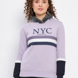 Duke Lavender Graphic Print Hoodie-image-12