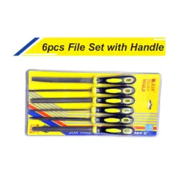 Jon Bhandari F-002 Files (6 Pcs) Set with Handle - 203.2 mm (8 Inch)-13