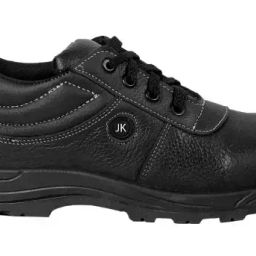 JK PORT Safety Shoes Steel Toe JKPB056BLK Anti Skid Leather Black , Size 7-image-44