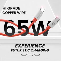 Orange Portronics Konnect Dash Max 65w Type to type c fast charging cable image 4