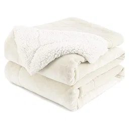 Brandonn Supersoft Double Layered Fluffy Flannel Baby Blanket - Off-white-picture-10