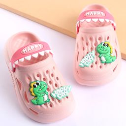 Cute Walk by Babyhug Slip on Clogs with Back Strap Croc Appplique - Pink-picture-10