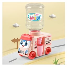 Paper Moon Moving Wheels Mini School Bus Water Dispenser With 10 Cotton Clay Toy For Kids - Pink-picture-27