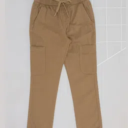 Pantaloons Junior Cotton Solid Pant - Brown-picture-23